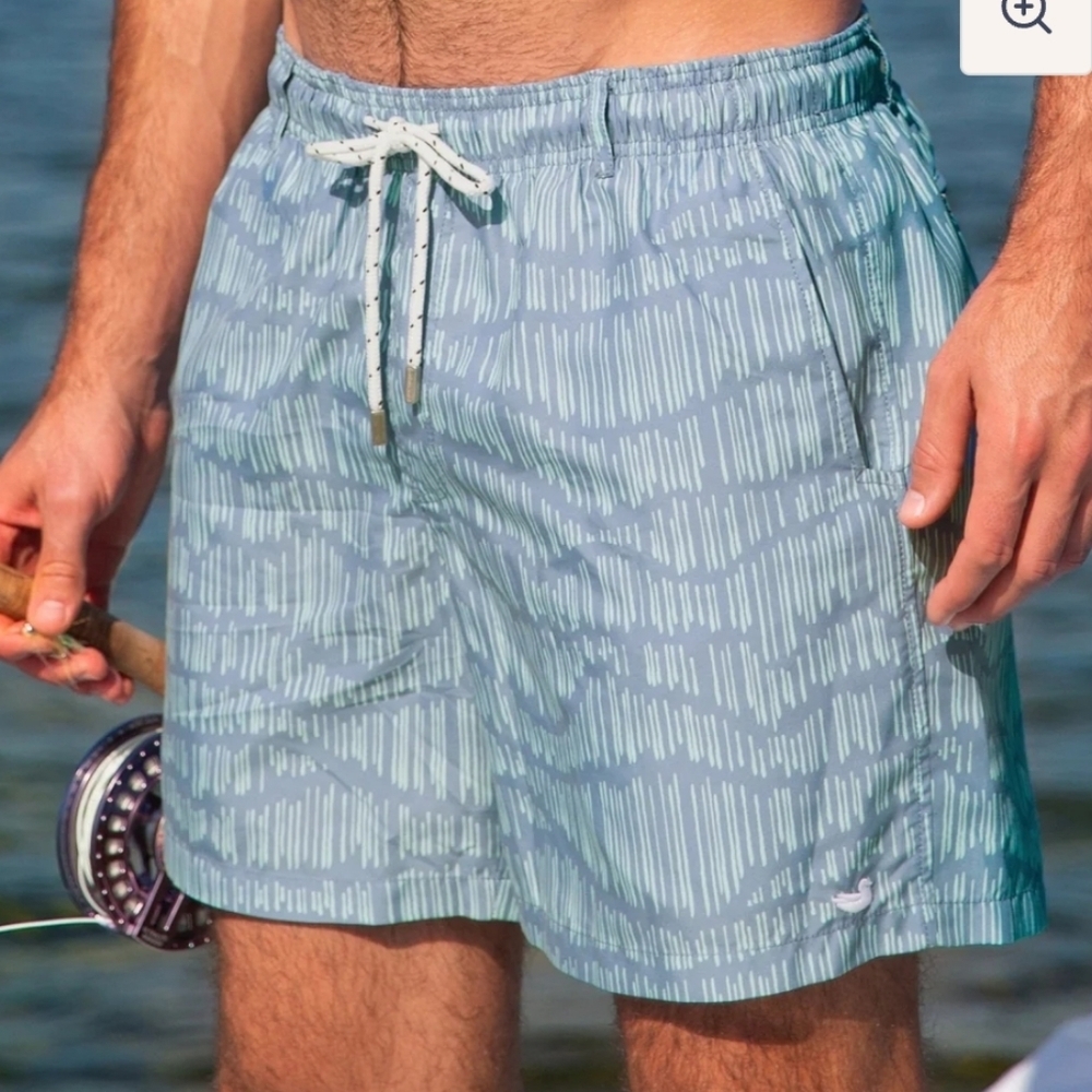 Southern Marsh Dockside Swim Trunk Falling Lines 2X